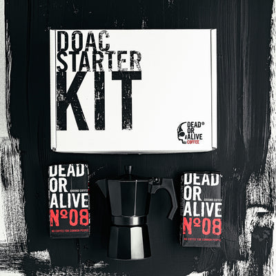 DOAC STARTER KIT - coffee beans, strong coffee beans, Best coffee beans, Dead or alive coffee beans